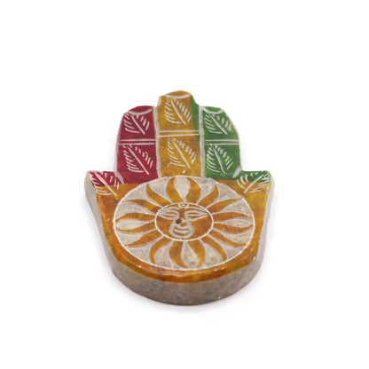 Räucherstäbchenhalter Hamsa aus Speckstein