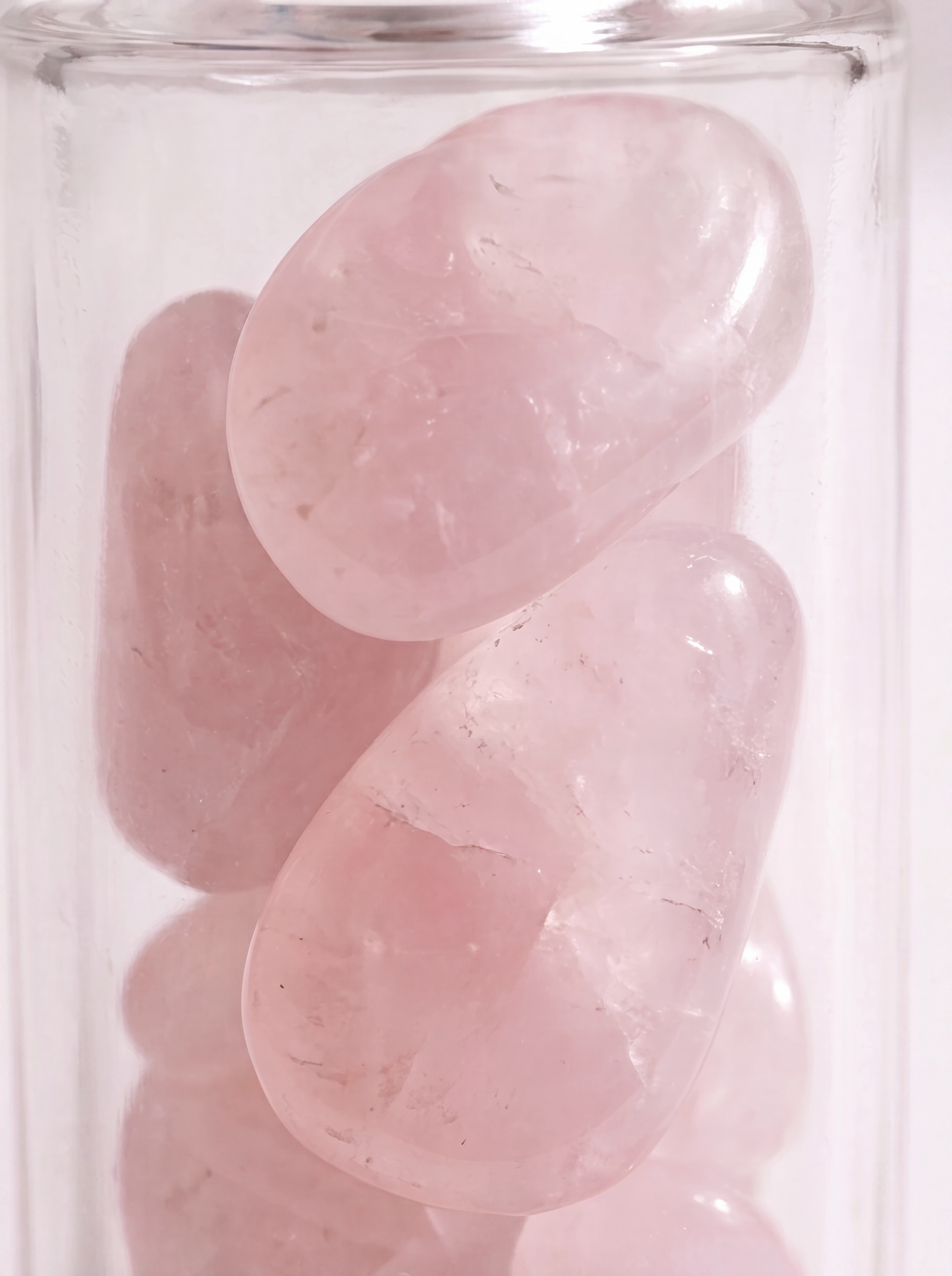Edelstein-Rollerflasche mit Rosenquarz